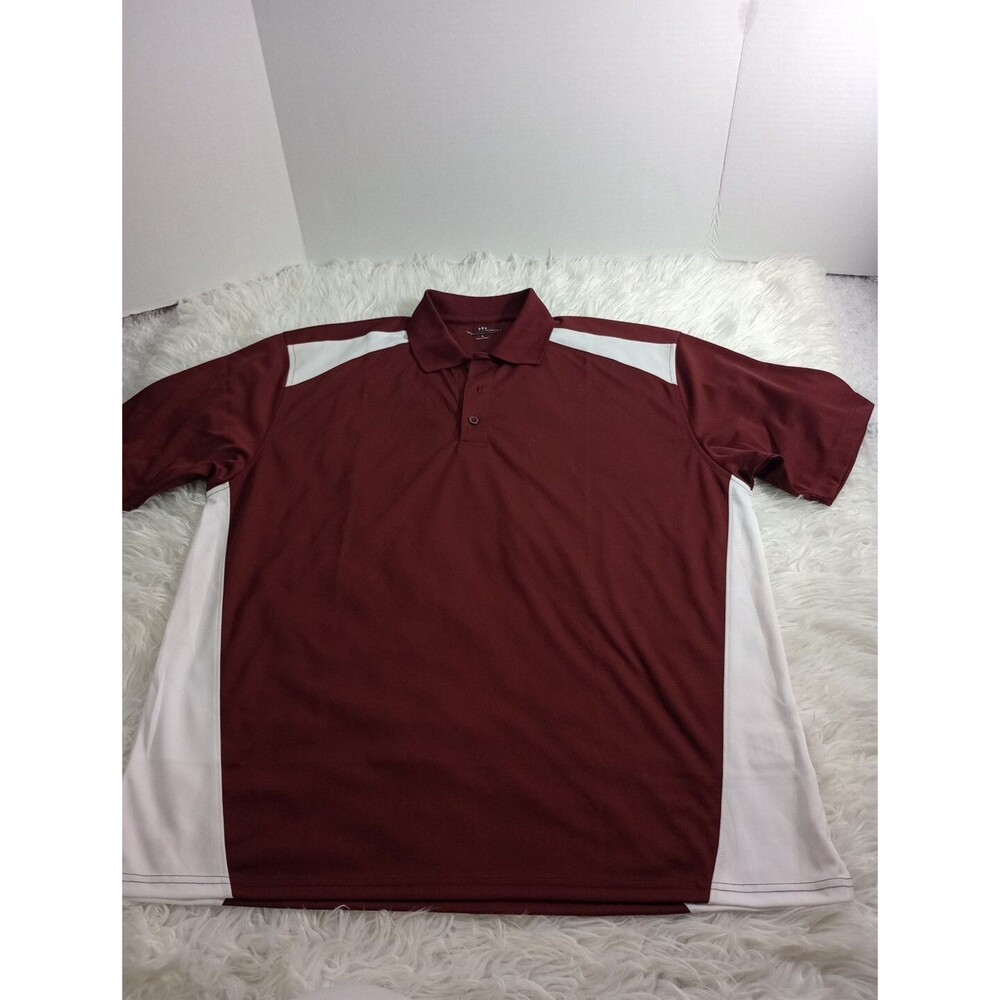 VANSPORT Performance Mens Polo Shirt Burgundy Size XL